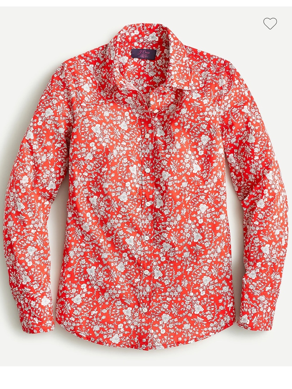 J.Crew liberty red floral button down shirt Size 2